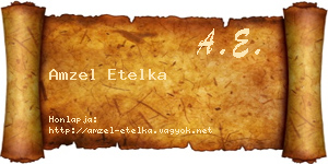 Amzel Etelka névjegykártya